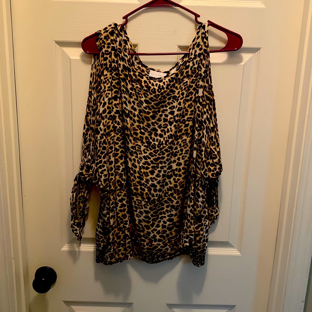 New York & Company animal print blouse. Size XL